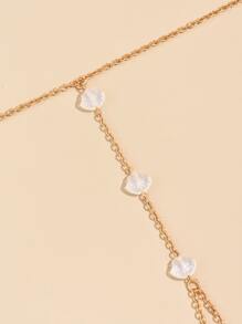 Shell Decor Mittens Anklet - Yellow Gold - View 5