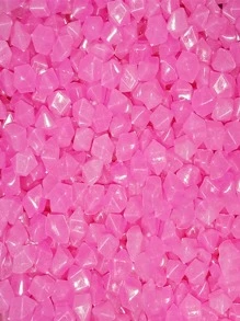 500pcs Glow In The Dark Plain Color Decorative Pebble - Purple - View 1