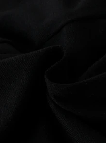 SHEIN Tween Boy Letter Graphic Tee & Shorts - Black - View 4