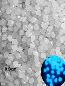 500 piezas guijarro decorativo brillante en oscuro - Blanco - Ver 5