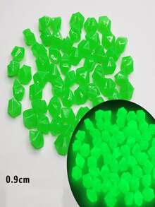 500 piezas guijarro decorativo brillante en oscuro - Verde - Ver 6