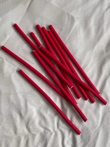 DAZY 10pcs Flexible Hair Curling Rod - Hot Pink - View 7