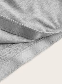 大碼前紐扣文胸 - 淺灰色 - 查看 4