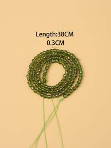 1strand 3m Artificial Crystal Bead - Dark Green - View 6