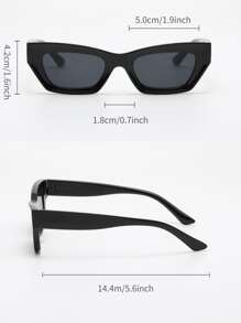 貓眼墨鏡 - 黑色 - 查看 4