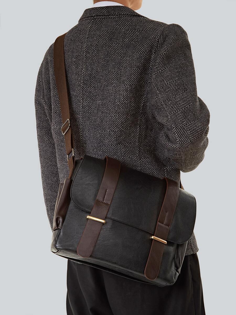 Trung học phổ thông Sinh viên Túi Sling Túi đeo vai Giải trí Cái túi Nam Dung lượng lớn Đập nhẹ Túi Vuông Làm Việc  Cặp Đối với Làm Việc  Du lịch Túi Messenger , Túi xách tay Balo Đối với Cao đẳng , Ngoài trời , Commute - màu đen - Xem 1