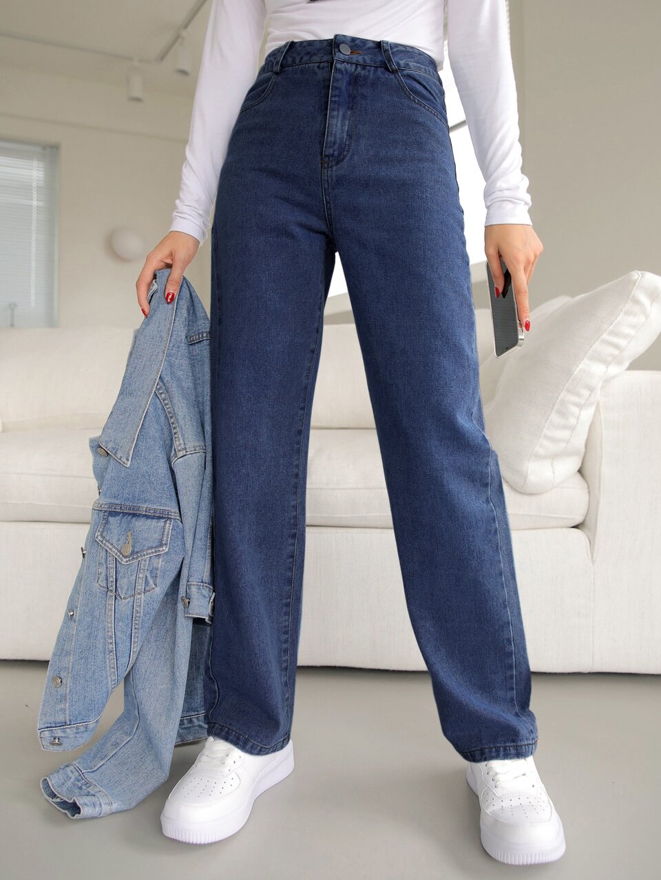 High Waisted Straight Leg Jeans,Back To School Clothes
