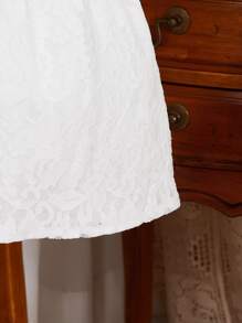 Baby Lace Overlay Cami Dress - White - View 5