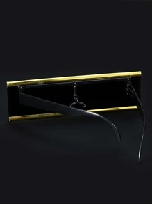 Men Flat Top Fashion Glasses Party Shades Accessories Halloween Beach Accessories Glasses Shades For Summer Beach Vacation,Outdoor,Travel - Multicolor - View 4