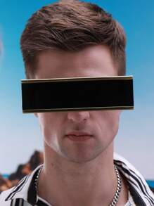 Men Flat Top Fashion Glasses Party Shades Accessories Halloween Beach Accessories Glasses Shades For Summer Beach Vacation,Outdoor,Travel - Multicolor - View 5