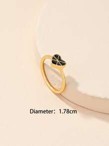 Heart Decor Ring - Yellow Gold - View 3