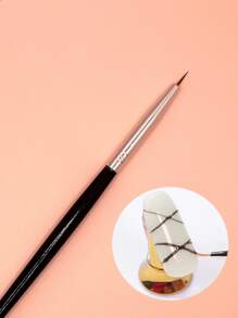 1pc Nail Art Pen - Black - View 3