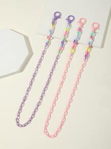 2pcs Color Block Glasses Chain - Multicolor - View 1