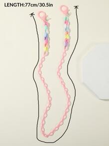 2pcs Color Block Glasses Chain - Multicolor - View 5