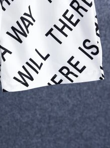 SHEIN 年輕男孩2入組時尚圖案短袖衫和寬鬆連帽上衣,非常適合派對和夏季 - 白色 - 查看 6