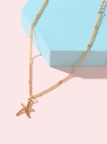 Starfish Charm Anklet - Yellow Gold - View 3