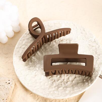 2pcs Rectangle Hair Claw