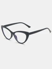 猫眼眼镜 透明眼镜 配件 圣诞节 - 黑色 - 查看 3