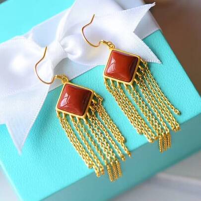 Chain Tassel Drop Earrings