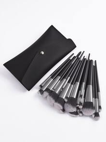 20pcs Professional Makeup Brush Set With Storage Bag,Brush Set,Makeup Brush Kit,Make Up Brush Set,Make Up Set Complete,Makeup Brush Set,Complete Makeup Kit,Brush Kit,Brushes Makeup Set,Makeup Gift Set,Set - Black - View 3