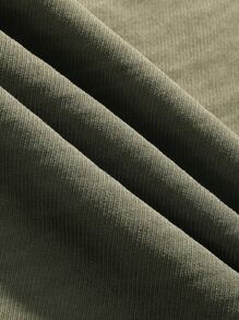 DAZY 高腰結結側裙 - 軍綠色 - 查看 3