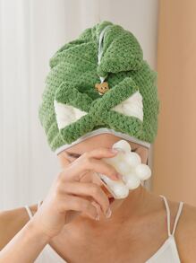 1 pieza Gorro absorbente con diseño de lazo - Verde - Ver 2