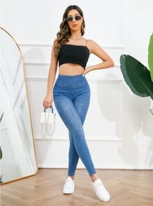SHEIN Essnce High Waist Skinny Jeans
