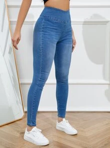 SHEIN Essnce High Waist Skinny Jeans