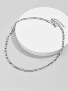 À La Mode Et Populaire 1 pièce Homme Minimaliste Collier À Chaîne , En Acier Inoxydable Bijou Pour Bijou Cadeau Et Pour A Élégant Look