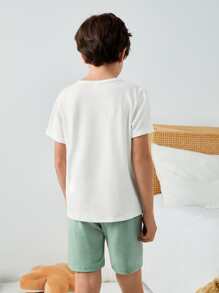 Boys Letter Graphic PJ Set - Multicolor - View 2