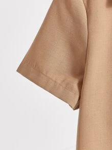 SHEIN Toddler Boys Colourblock Button Front Shirt - Multicolor - View 4