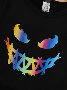 Baby Boy Cartoon Graphic Tee & Shorts - Black - View 3