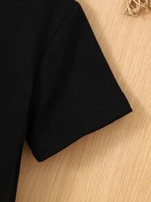 Baby Boy Cartoon Graphic Tee & Shorts - Black - View 7