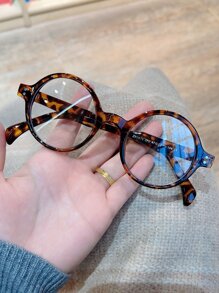 玳瑁色圓框眼鏡 - 彩色 - 查看 1