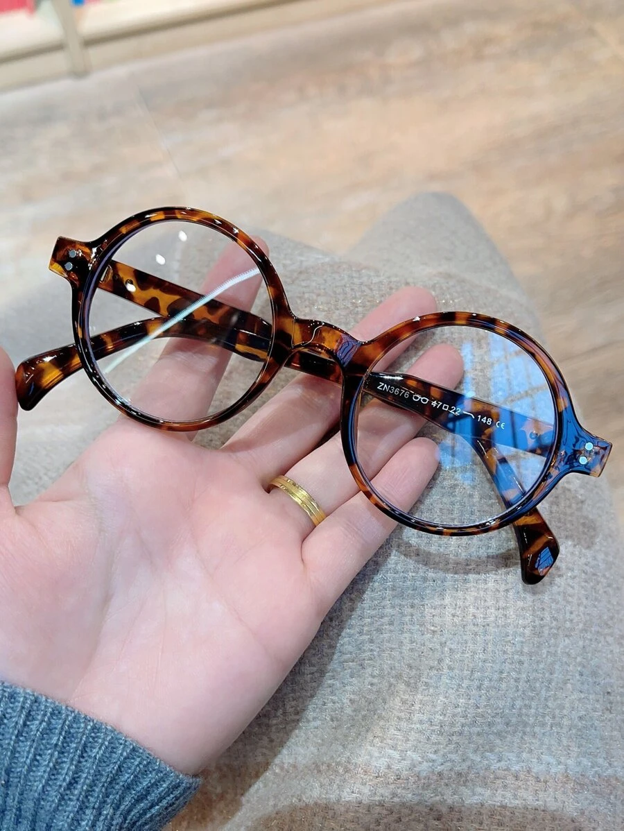 玳瑁色圓框眼鏡 - 彩色 - 查看 1