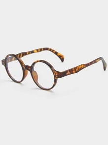 玳瑁色圓框眼鏡 - 彩色 - 查看 2