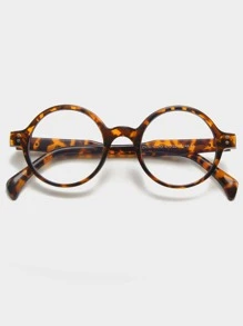 玳瑁色圓框眼鏡 - 彩色 - 查看 4