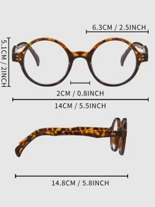 玳瑁色圓框眼鏡 - 彩色 - 查看 5