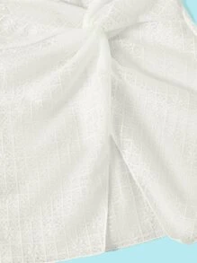 SHEIN Swim Summer Beach Plain Twist Front Cover Up Skirt - Beige - View 4