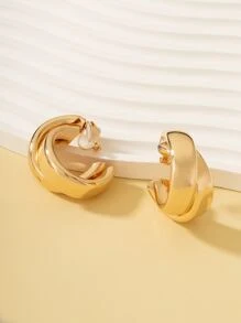 2 chiếc vòng bít tai tối giản - Vàng - Xem 4