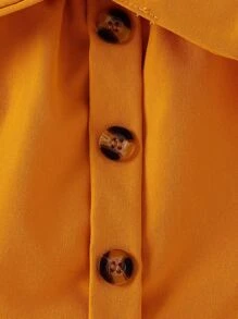 Bebé ribete con fruncido Top crop & con botón delantero Falda