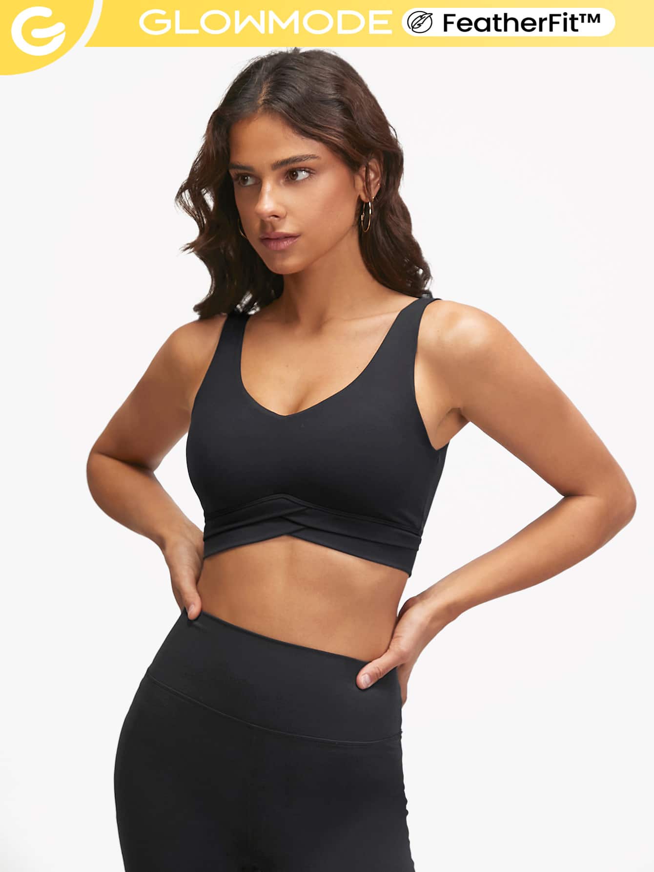 FeatherFit™ Lace-Up Waist Sports Bra