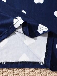 愛心和標語圖案睡裙