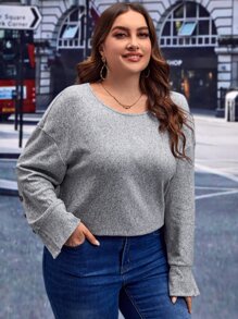 SHEIN LUNE Sudadera de hombros caídos