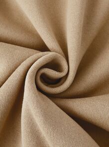 Manfinity Homme Men Letter Graphic Kangaroo Pocket Drawstring Hoodie & Joggers - Khaki - View 6