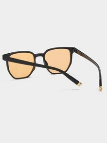 1 cặp kính thời trang nữ gọng vuông màu đen, chất liệu PC, có thể cá nhân hóa. - màu đen - Xem 3