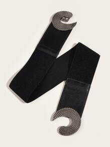 Cinturón ancho con diseño redondo