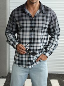 Manfinity Men Plus Plaid Print Shirt - Multicolor - View 1