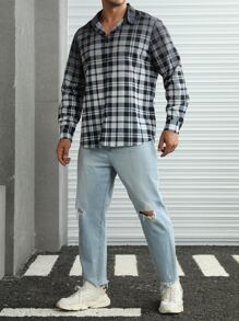 Manfinity Men Plus Plaid Print Shirt - Multicolor - View 5