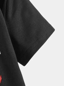 SHEIN 小男童老虎和標語圖案T恤